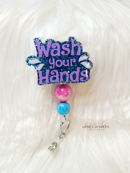 Wash your Hands Badge Reel