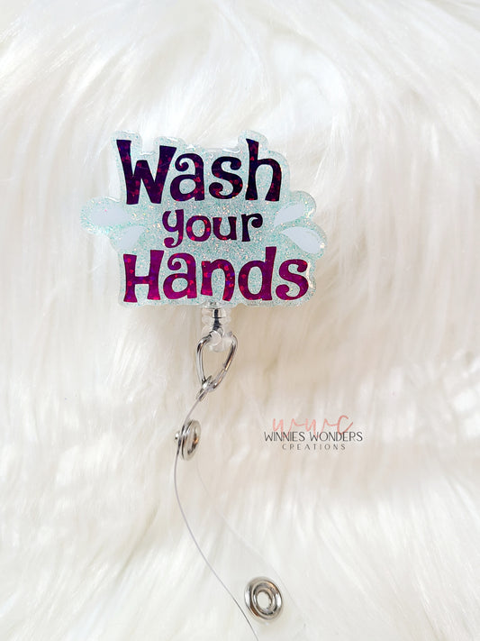 Wash your Hands Badge Reel