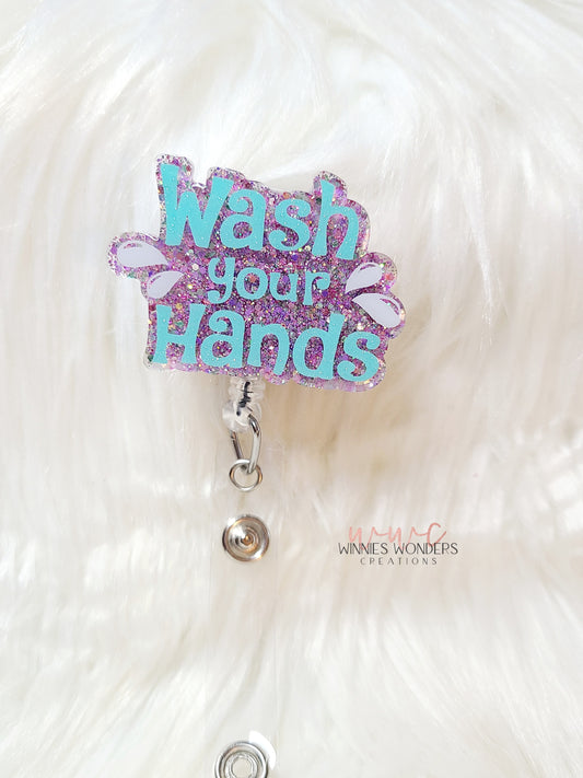 Wash your Hands Badge Reel