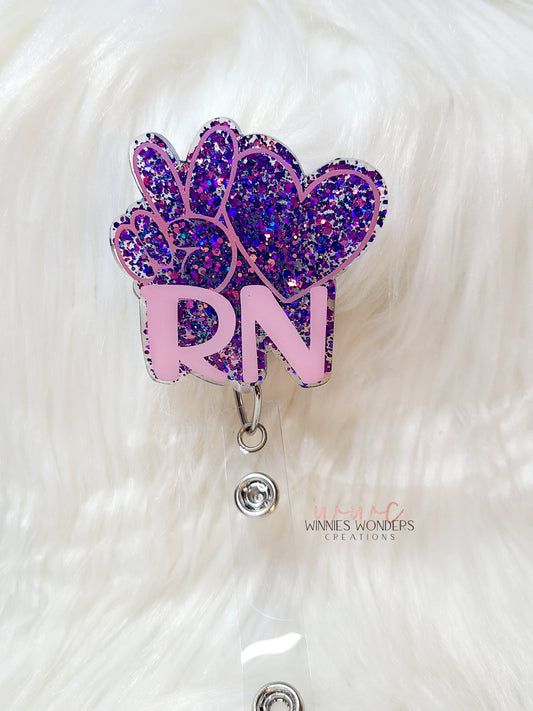 Peace Love RN Badge Reel