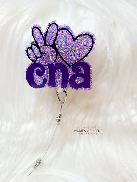 Peace Love CNA Badge Reel