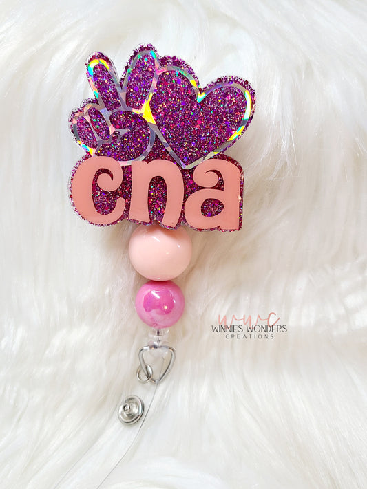 Peace Love CNA Badge Reel