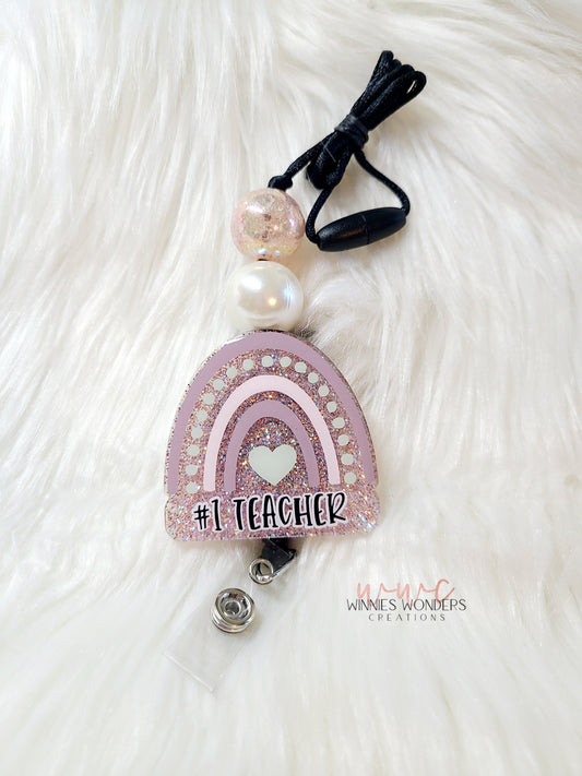 Rainbow #1 Teacher Lanyard