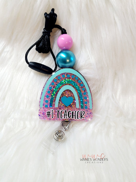Rainbow #1 Teacher Lanyard