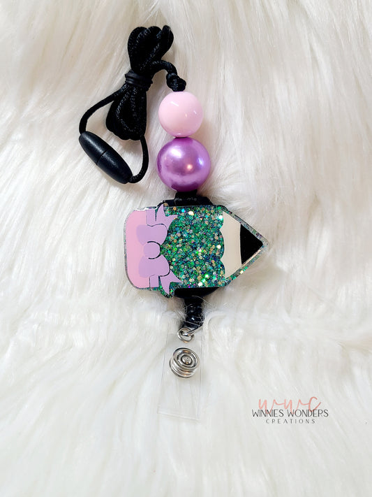 Pencil with Bow Lanyard