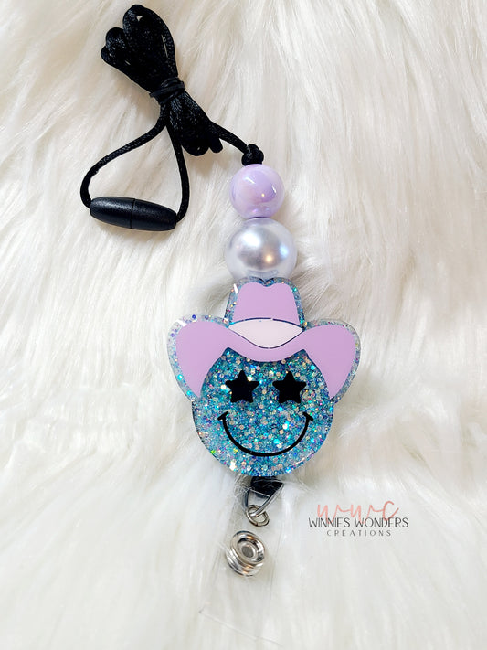 Cowboy Smiley Lanyard