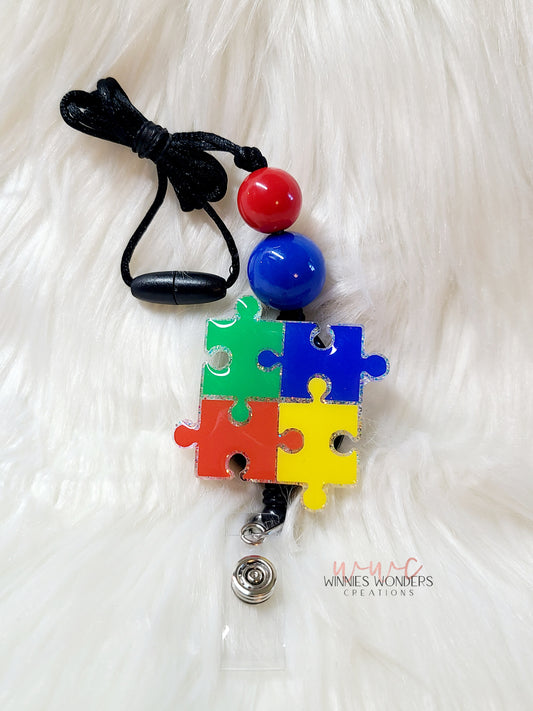 Autism Puzzle Lanyard