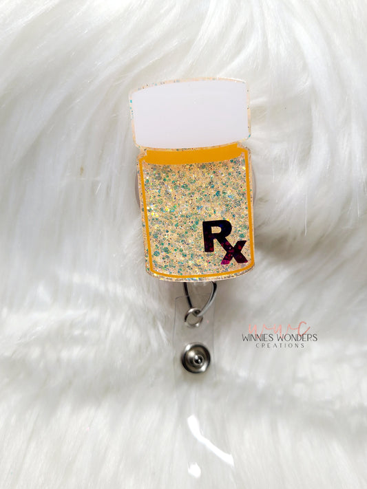 Pill Bottle Badge Reel