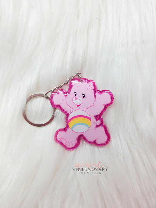 Rainbow Bear Keychain