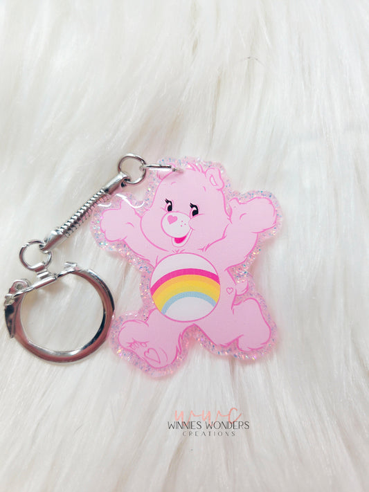 Rainbow Bear Keychain