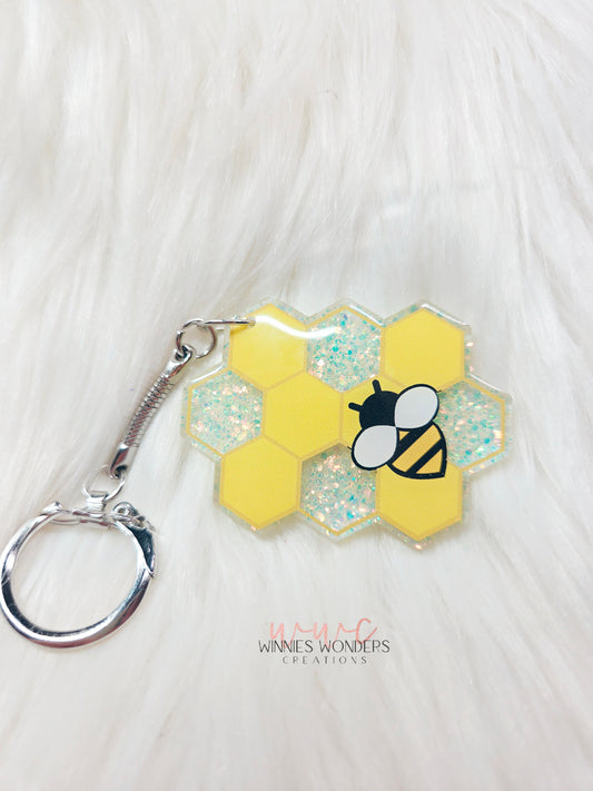 Honey Comb Keychain
