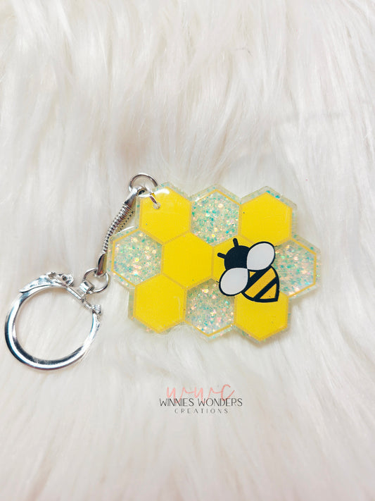 Honey Comb Keychain