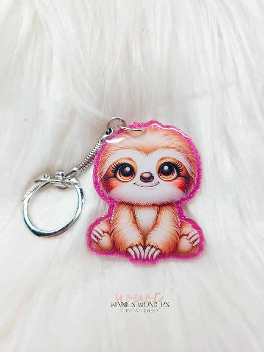 Cute Sloth Keychain
