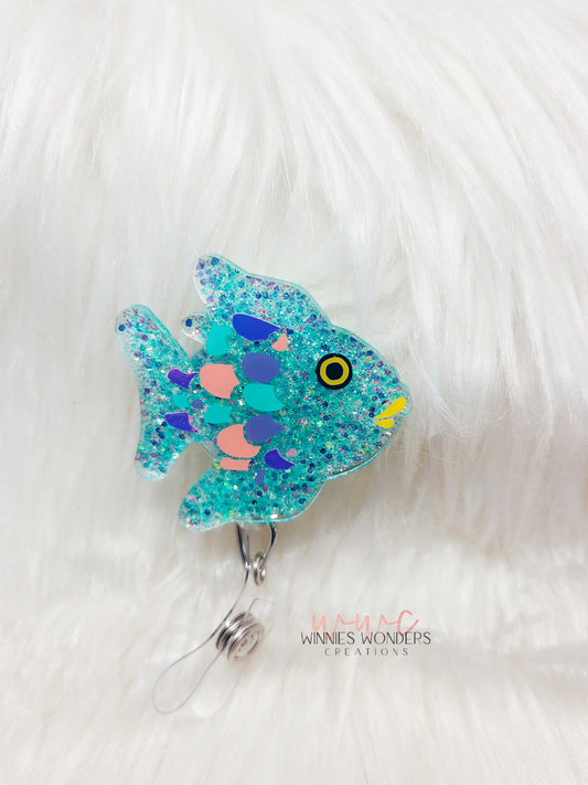 Rainbow Fish Badge Reel