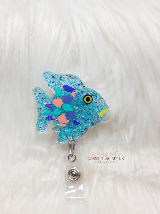 Rainbow Fish Badge Reel