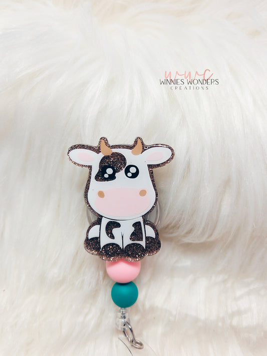 Cow Badge Reel
