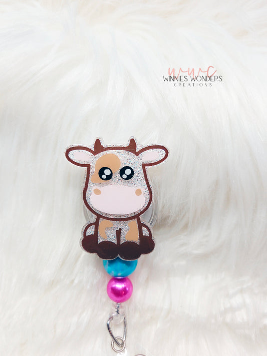 Cow Badge Reel