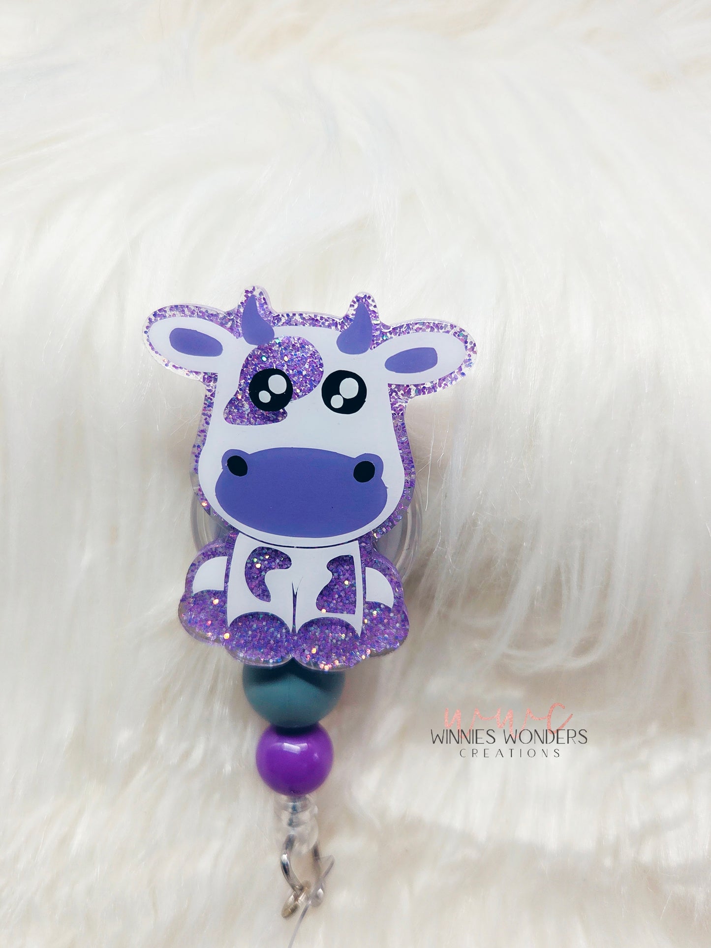 Purple Cow Badge Reel