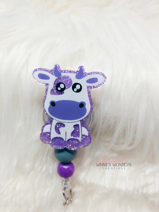 Purple Cow Badge Reel