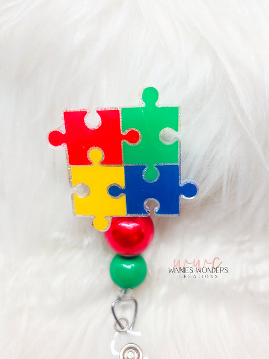 Autism Awareness Badge Reel