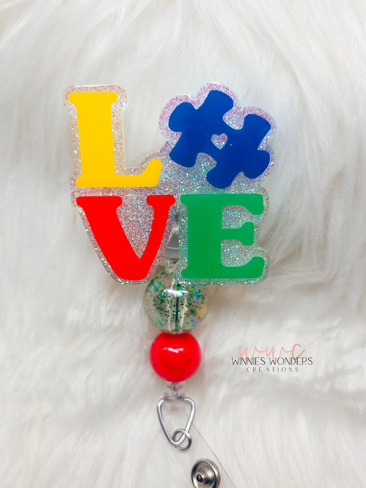 Autism Awareness Badge Reel