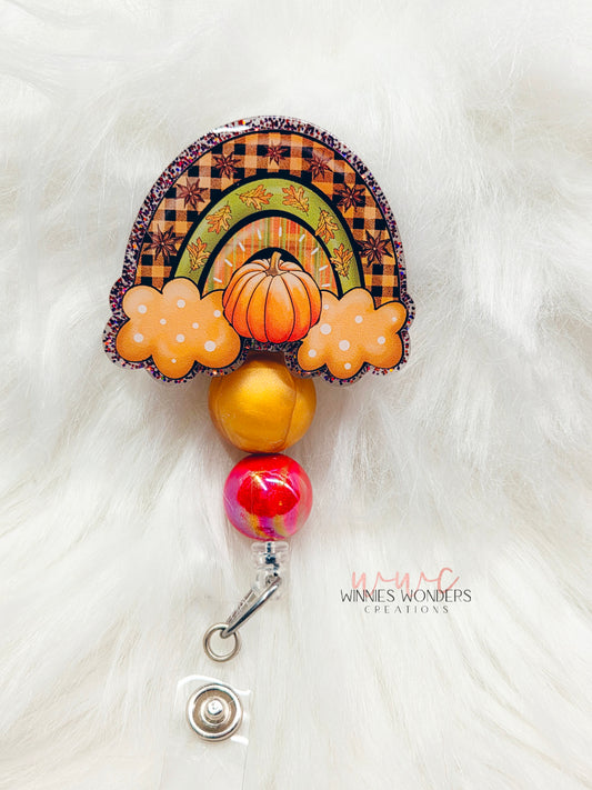 Fall Boho Pumpkin Badge Reel