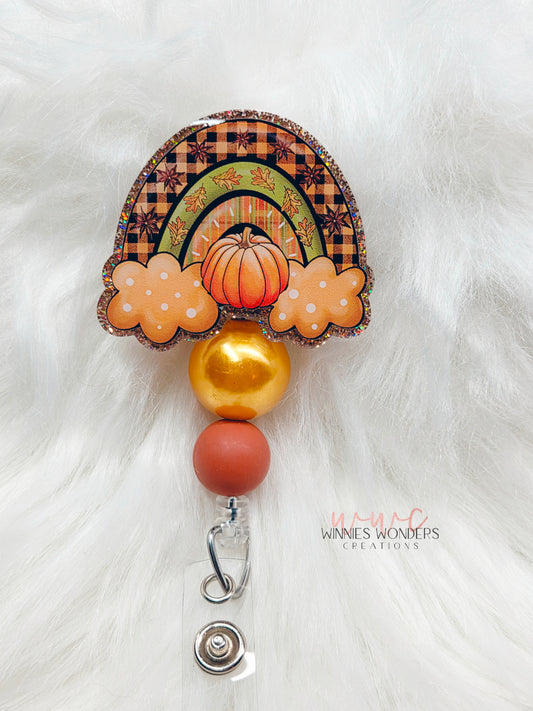 Fall Boho Pumpkin Badge Reel