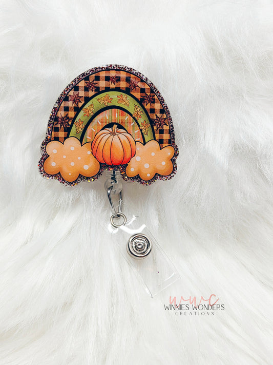 Fall Boho Pumpkin Badge Reel