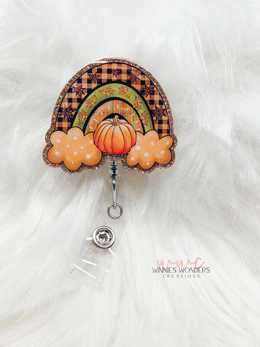Fall Boho Pumpkin Badge Reel
