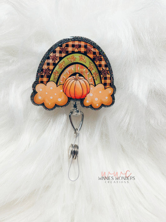 Fall Boho Pumpkin Badge Reel