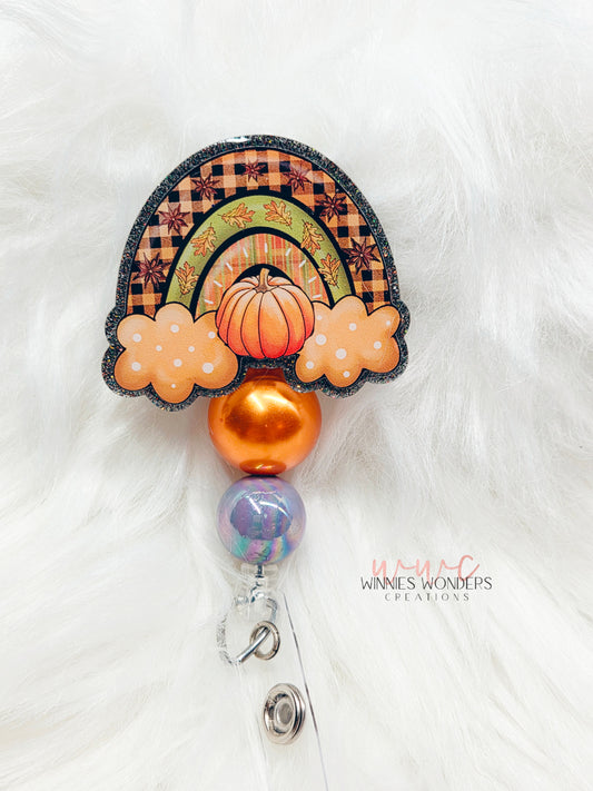 Fall Boho Pumpkin Badge Reel