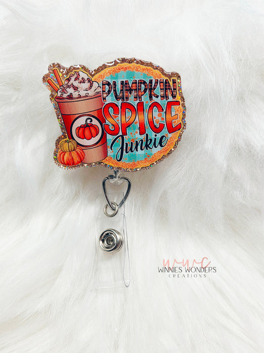 Pumpkin Spice Junkie Badge Reel