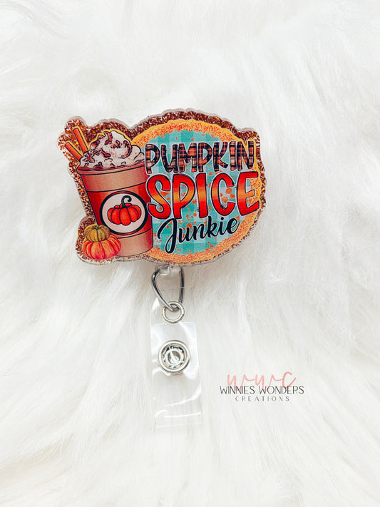 Pumpkin Spice Junkie Badge Reel
