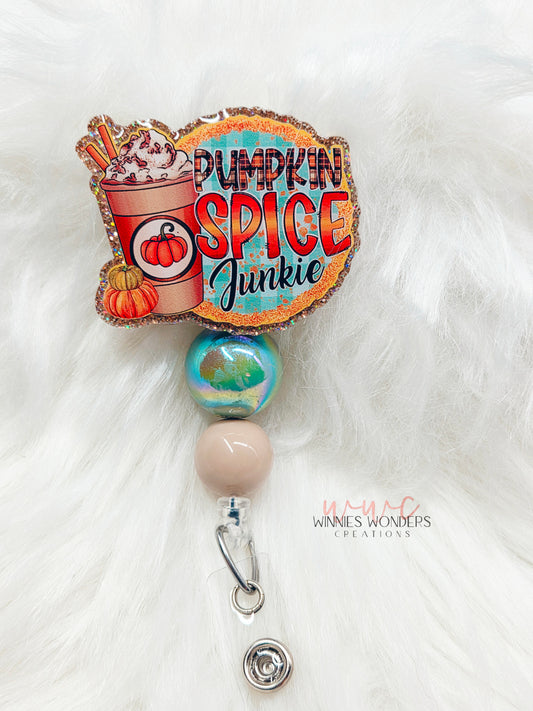 Pumpkin Spice Junkie Badge Reel