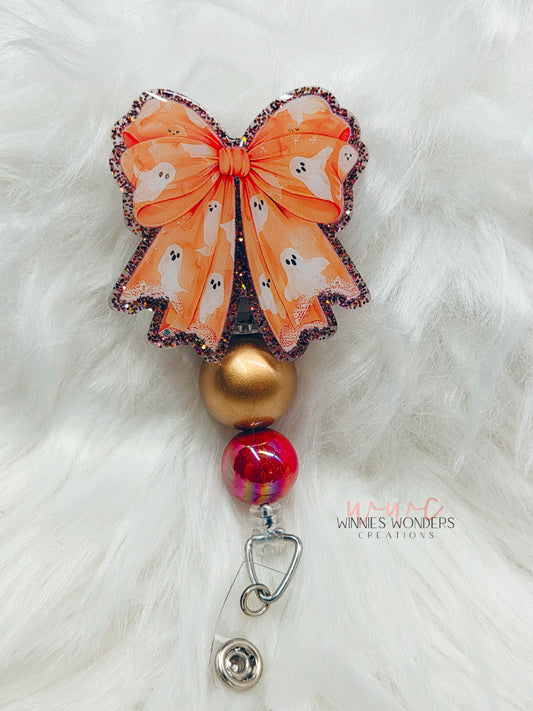 Halloween Bow Badge Reel