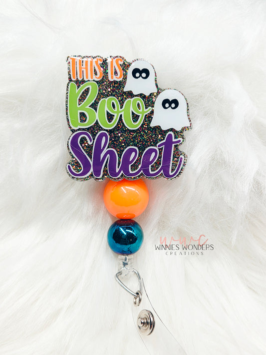 This is Boo Sheet Badge Reel