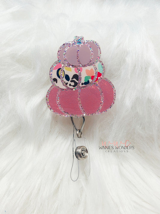 Stacked Pumpkins Badge Reel