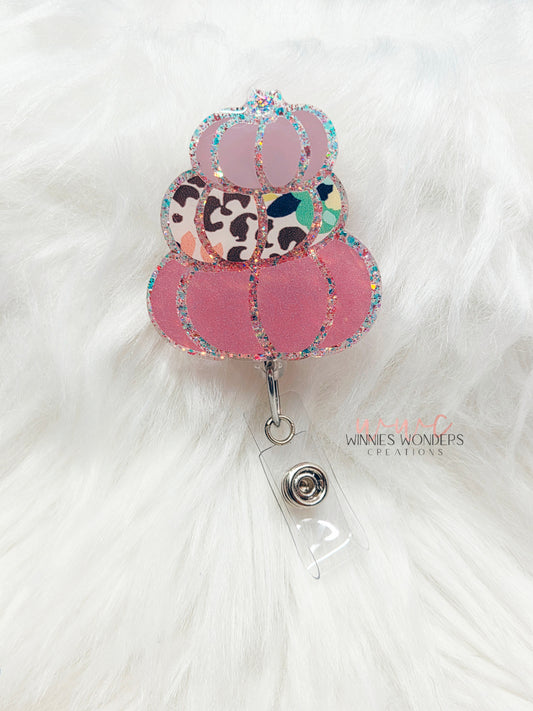 Stacked Pumpkins Badge Reel