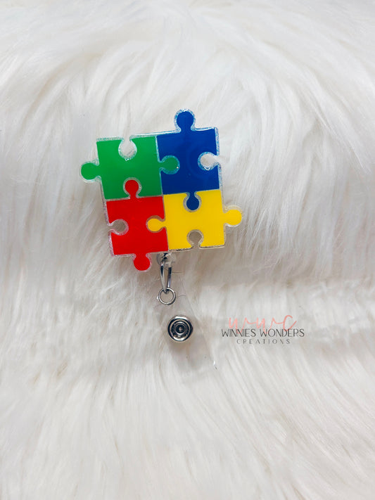 Autism Awareness Badge Reel