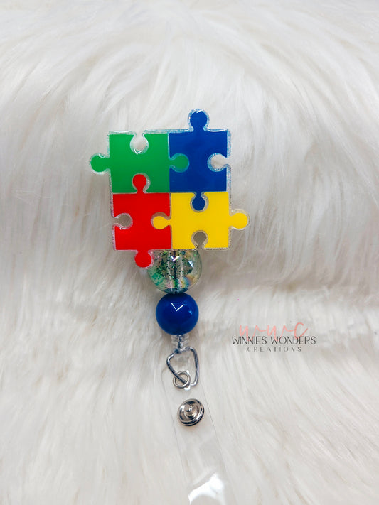 Autism Awareness Badge Reel