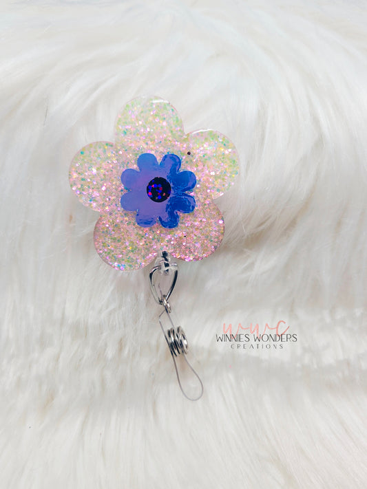 Bubbly Flower Badge Reel