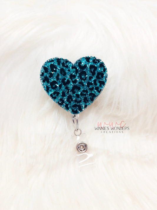 Leopard Heart Badge Reel