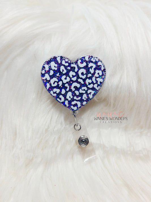Leopard Heart Badge Reel