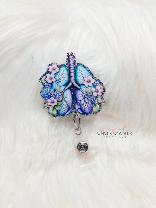 Floral Lungs Badge Reel