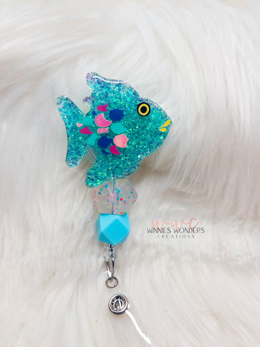 Rainbow Fish Badge Reel
