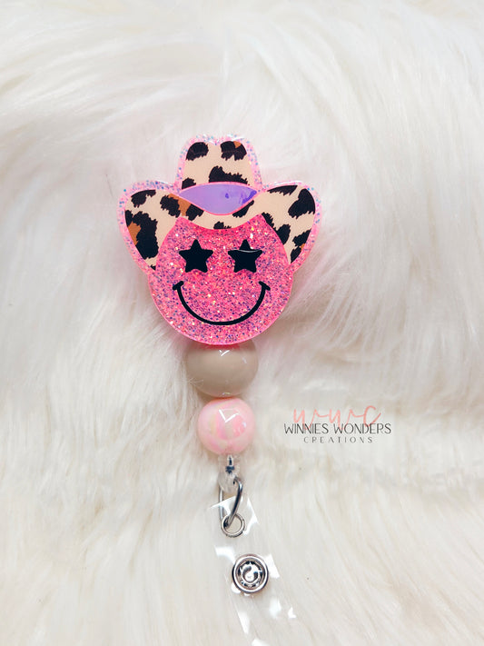 Cowboy Smiley Badge Reel