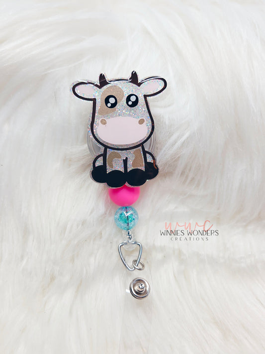 Cow Badge Reel