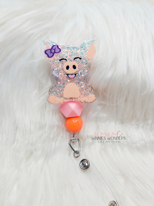 Pig Badge Reel