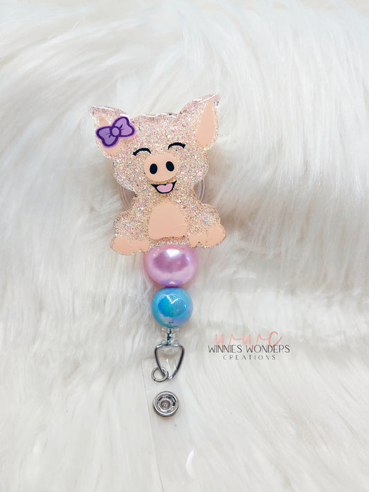 Pig Badge Reel