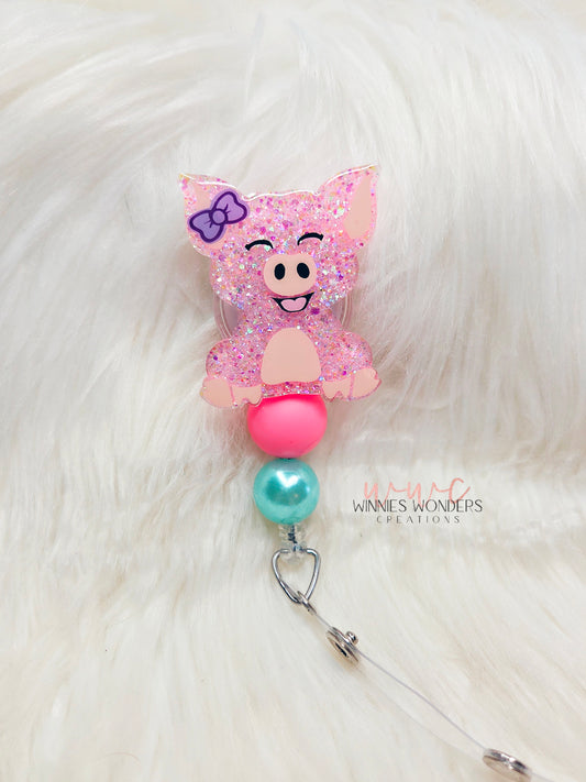 Pig Badge Reel